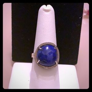 Vintage Lapis ring in sterling silver-